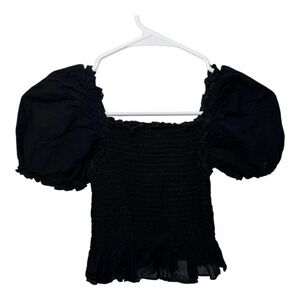 2 girls ruched tops with‎ bubble sleeves